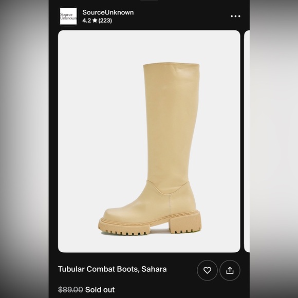 Source Unknown Tubular Combat Boots, Sahara - Picture 7 of 7